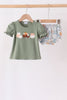 Green pumpkin french knot bloomer set