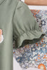Green pumpkin french knot bloomer set