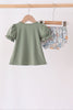 Green pumpkin french knot bloomer set
