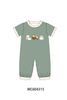 Green pumpkin french knot romper