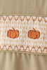 Sage pumpkin embroidery top