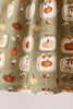 Vintage pumpkin smocked ruffle pants set