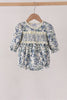 Vintage Floral Smocked Ruffle Bubble