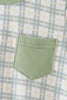 Sage plaid pocket bubble