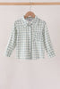 Sage plaid pocket button down shirt
