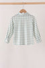 Sage plaid pocket button down shirt