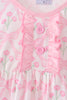 Pink floral ruffle pants set