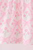 Pink floral ruffle pants set