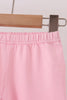 Pink floral ruffle pants set