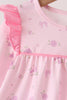 Pink floral bow ruffle bloomer set