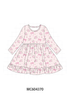 Pink floral bow ruffle dress