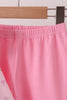 Pink floral bow ruffle pants set
