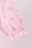 Pink Floral Bow Smocked Jumpsuit