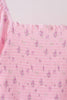Pink Floral Bow Smocked mom dress
