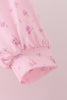 Pink Floral Bow Smocked mom dress