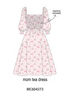 Pink Floral Bow Smocked mom dress
