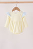 Beige goose embroidery ruffle bubble