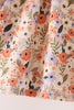 Coral floral smocked dress