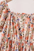 Coral floral tiered mom dress