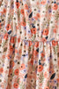 Coral floral tiered mom dress