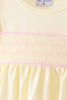 Cream smocked bow bloomer set