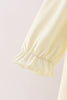 Cream smocked bow pants set