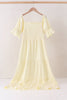 Cream smocked mom tiered dress