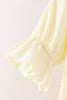 Cream smocked mom tiered dress