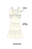 Cream smocked mom tiered dress