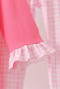 Pink sweet as pie embroidery ruffle pants set