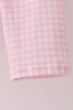 Pink sweet as pie embroidery ruffle pants set