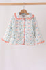 Blue hydrangea ruffle jacket