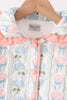 Blue hydrangea ruffle jacket