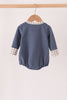 Teal cotton embroidery gingham bubble