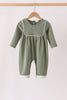 Green Solid Romper