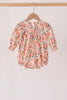 Green floral ruffle bubble