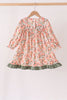 Green Floral Ruffle Dress