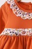 Orange floral ruffle bloomer set
