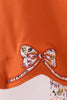 Orange floral ruffle pants set