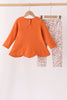 Orange floral ruffle pants set