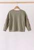 Green turkey sequin mom&me top