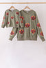 Green turkey sequin mom&me top