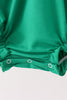 Green christmas tree bow applique ruffle bubble