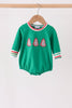 Green christmas tree applique bubble
