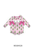 Pink christmas tree embroidery stripe bow bubble