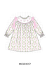 Pink Santa Bow Embroidery Dress