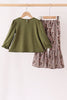 Forest camouflage turkey applique ruffle pants set