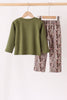 Forest camouflage turkey appliqu pants set