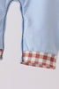 Blue turkey applique romper