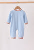 Blue turkey applique romper